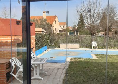 Techo Fijo de Cristal y Corredera sin Perfiles