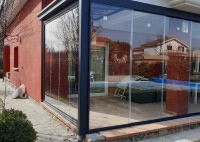 Techo Fijo y Corredera de Cristal sin Perfiles