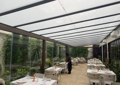 Techo Fijo y Corredera de Cristal sin Perfiles